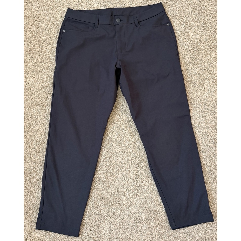 Lululemon ABC Slim-Fit Pant 32W X 25L Short Black Warpstreme Performance